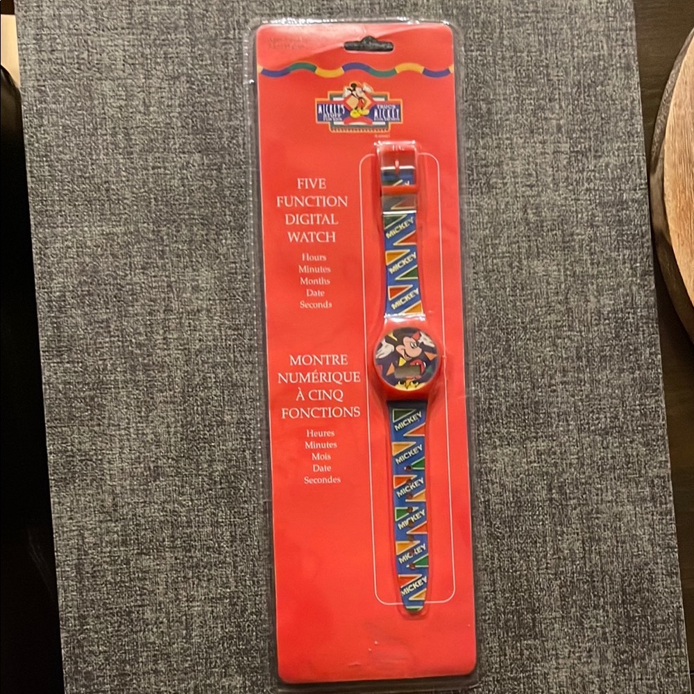 Mickey Mouse Digital Watch in Red and Blue